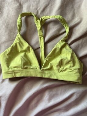 Athleta Neon Lime Racerback Sports Bralette